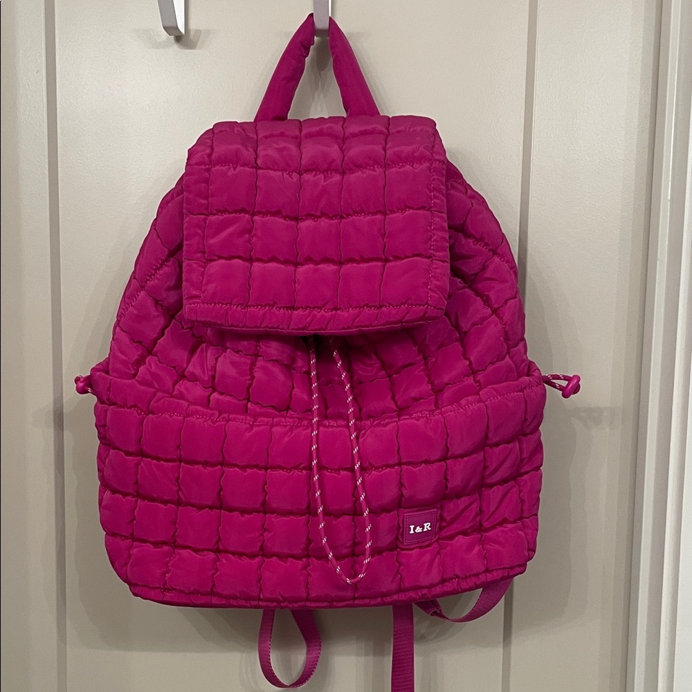 Iris & Rainbow Puffer Backpack - Women's Shoulder Bag